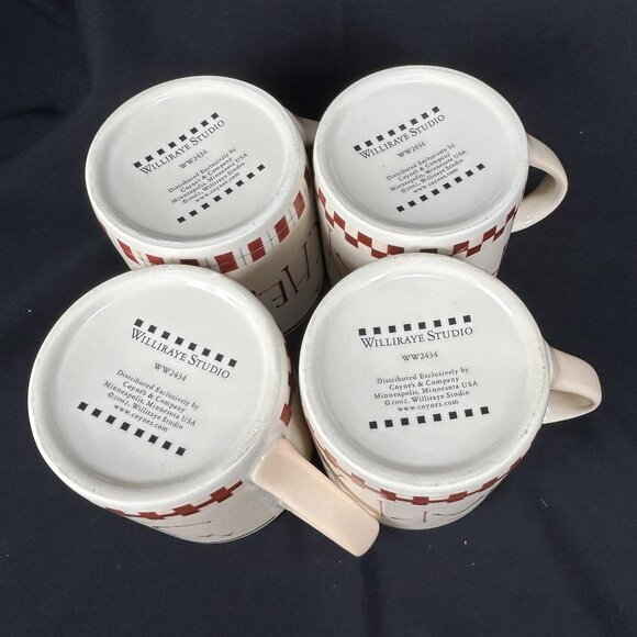 set of 4 colorful coffee mugs. WILLIRAYE STUDIO WW2434 - Picture 4 of 5